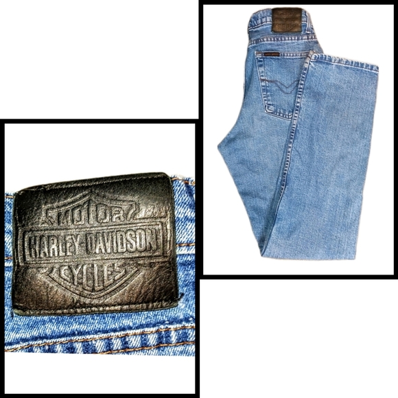 Harley-Davidson Denim - Harley Davidson :: Y2K Women's HD Straight Leg High Rise Jeans Size 10 Long